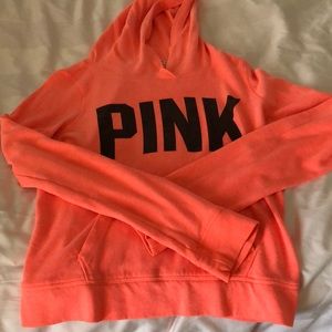 pink hoodie